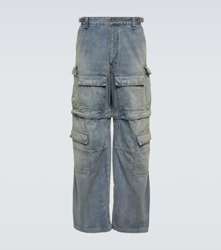 Mid-rise cargo jeans