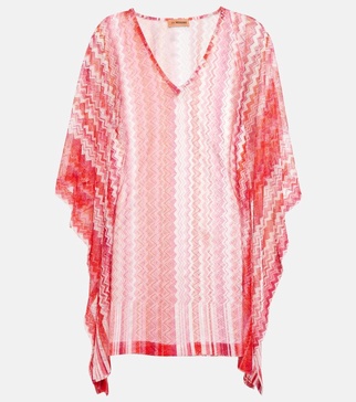 Zig-zag knit kaftan