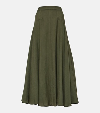 Flavia wool maxi skirt