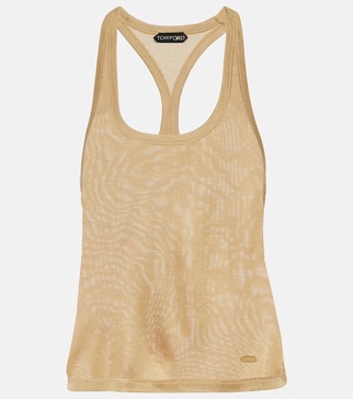 Micro-Rib silk jersey tank top