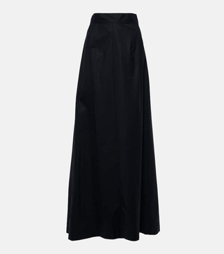 Mid-rise cotton maxi skirt 