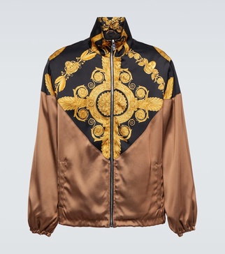 Maschera Baroque satin bomber jacket