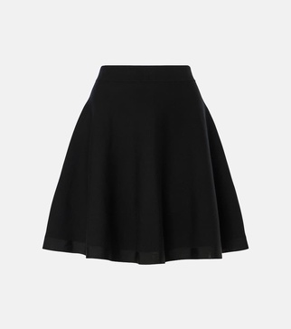 Wool-blend miniskirt