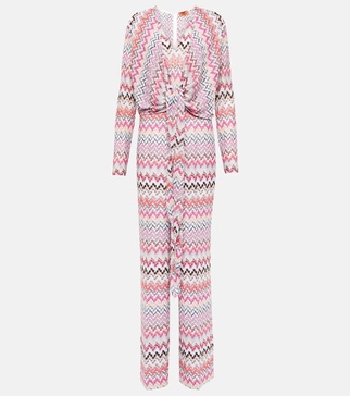 Printed Lamé Jumpsuit