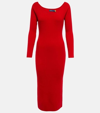 Wool and cashmere-blend midi dress