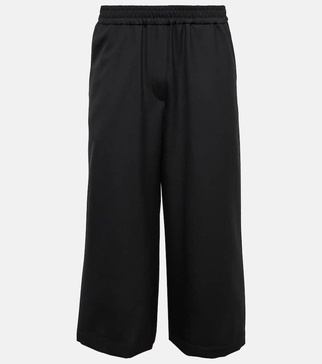 Embroidered wool culottes