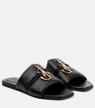 Anchor leather sandals