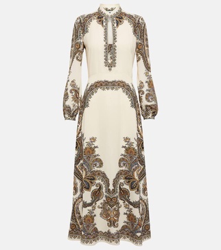 Paisley midi dress