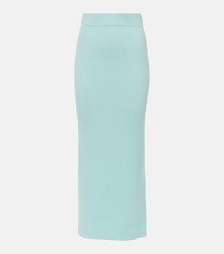 Ronja high-rise cashmere midi skirt