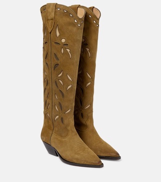 Denvee suede knee-high cowboy boots