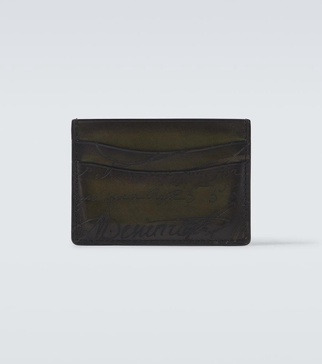 Bambou Scritto leather card holder