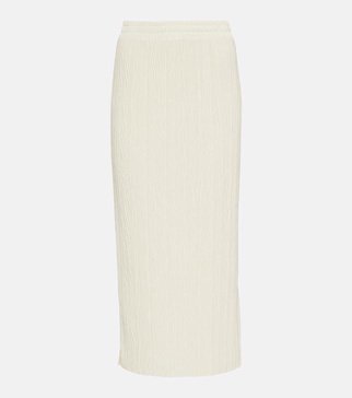 Leisure Carnia pleated jersey midi skirt