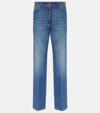 High-rise straight jeans