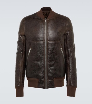 Leather and shearling jacket