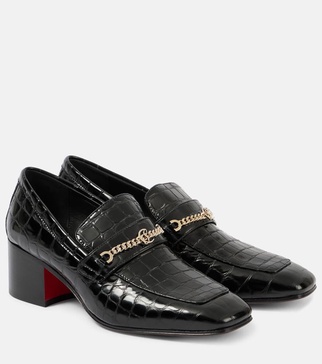 MJ Moc croc-effect leather loafers