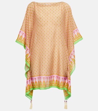 Cotton and silk beach cover-up