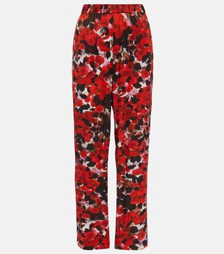 Floral straight pants