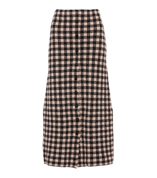 Jabal checked midi skirt