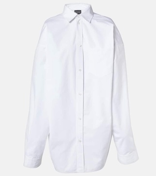 Oversized cotton poplin shirt