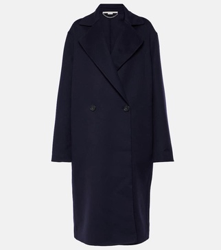 Double-breasted wool coat