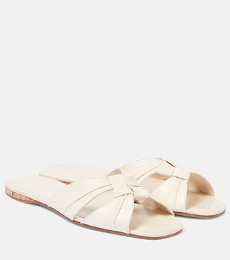 Soft Knot leather slides