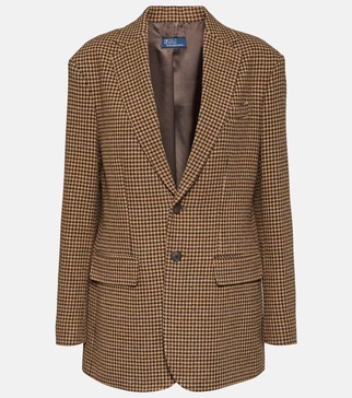 Houndstooth tweed blazer