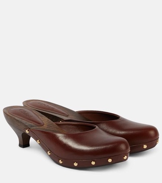 Judith studded leather clogs