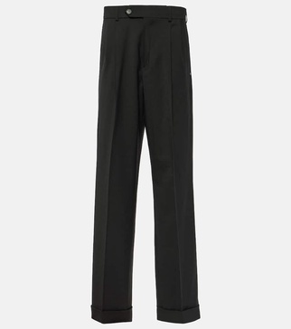 Ferito pleated wool straight pants