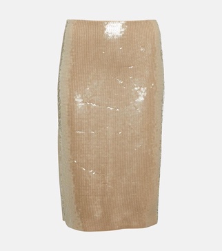 Bonne sequined midi skirt