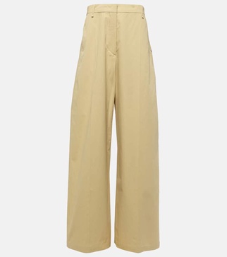 Gebe low-rise cotton wide-leg pants