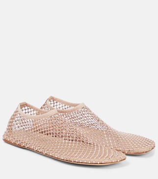 Minette crystal-embellished flats