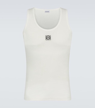 Anagram cotton-blend jersey tank top