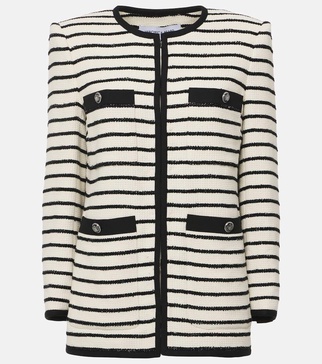 Foster striped cotton-blend jacket