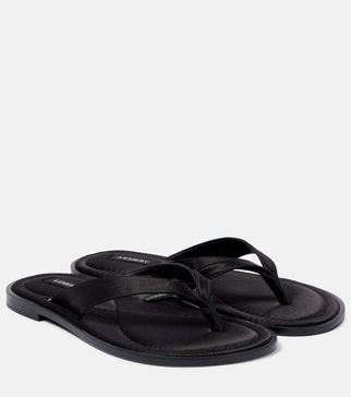 Morgan satin thong sandals