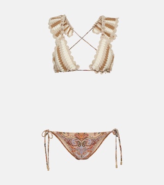 Devi printed crochet bikini