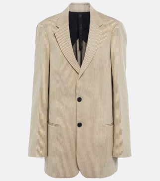 Isaac striped cotton-blend blazer