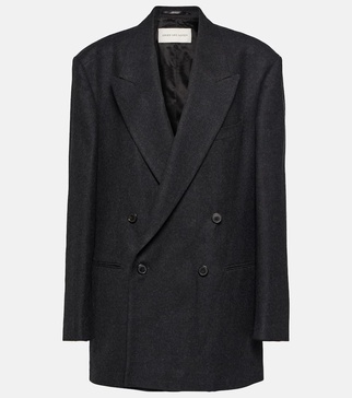 Double-breasted wool blazer