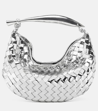 Sardine Small mirrored leather tote bag