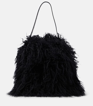 Karina Medium shearling shoulder bag