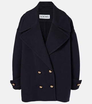 Pebble wool peacoat