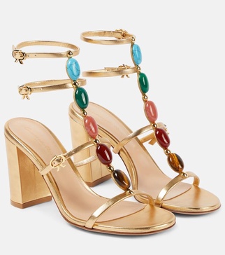 Shanti 85 embellished leather sandals