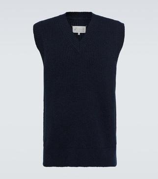 Donegal wool and cashmere tabard vest