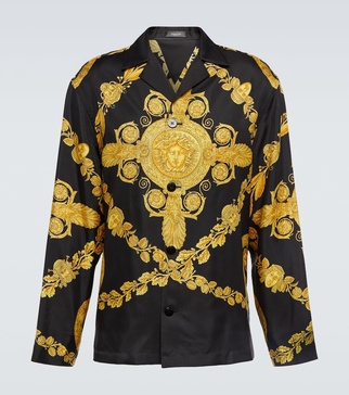 Maschera Baroque Print Silk Shirt