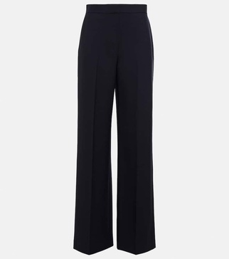 Delton high-rise virgin wool pants