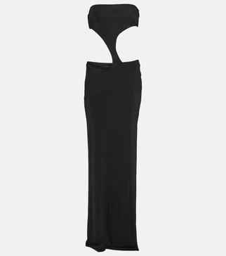 Long Carve cutout jersey maxi dress