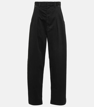 Lenadi high-rise cotton wide-leg pants