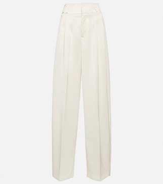 High-rise wide-leg pants