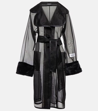 x Kim organza trench coat