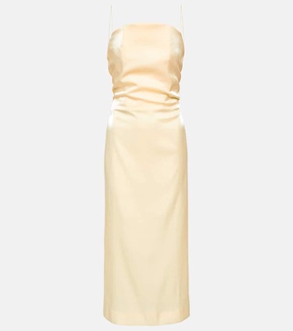 La Robe Carino satin midi dress