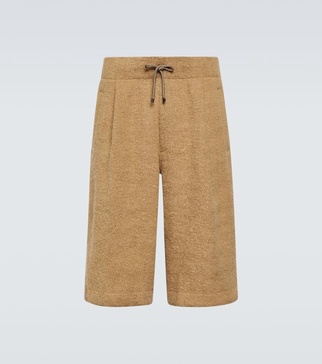 Jute-blend shorts